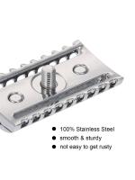 Cabeza De Afeitar De Seguridad Para Hombre Razor Head Herramienta De Barba Doble Cuchilla Acero Inoxidable Comb Abierto Para Barbero Uso Doméstico - details 4