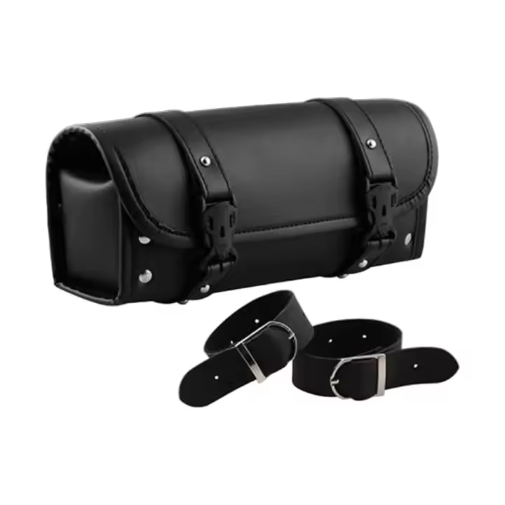 Bolsa De Herramientas Para Motocicleta Impermeable De Cuero PU Pannier Saddlebag Para Manillar De Barco Chopper Bobber Cruiser Sportster XL 883 - 1