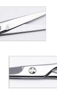 Tijeras De Afeitar Para Cejas Pestañas Y Nariz En Acero Inoxidable 130MM Herramienta De Maquillaje Y Manicura Cortador Y Trimmer De Cutículas - details 4
