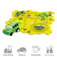 Juego De Rompecabezas Con Vagón De Ferrocarril DIY Interacción Padres-Hijos Juego Educativo Para Niños Edad Recomendada 0-12 Años Material Plástico - details 3