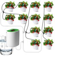 Sistema de Riego Automático, Kit Mejorado de Riego por Goteo para plantas de Interior (12 Unidades), Pantalla LED y DeVico de Riego para makets recargable por USB. - details 0