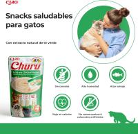 Pack de 3  Churu Snack Puré Receta De Atún Con Pollo Para Gatos 4X14gr - details 2