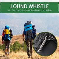 Silbato De Ultraligero De Titanio Para Supervivencia Al Aire Libre Camping Senderismo Exploración Con Cordón - details 1