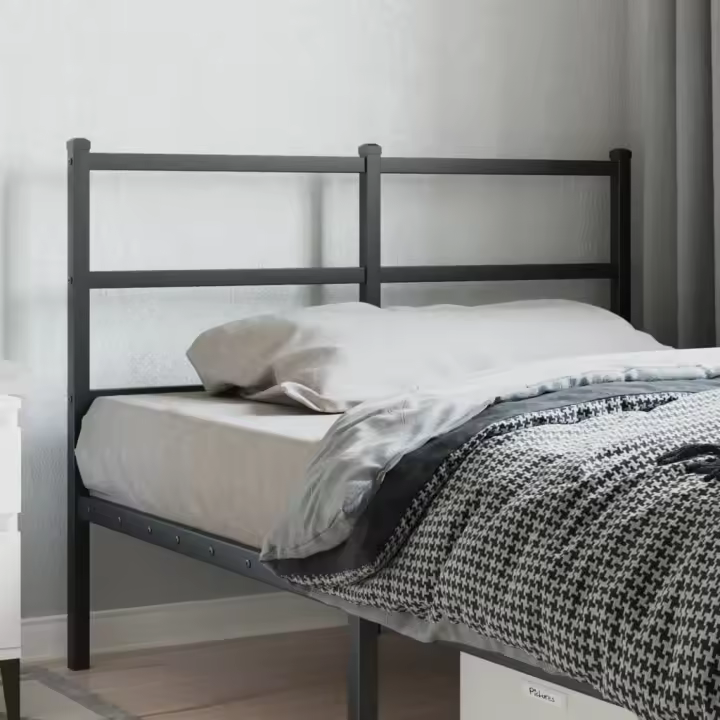 vidaXL Cabecero de metal negro 120 cm - 1