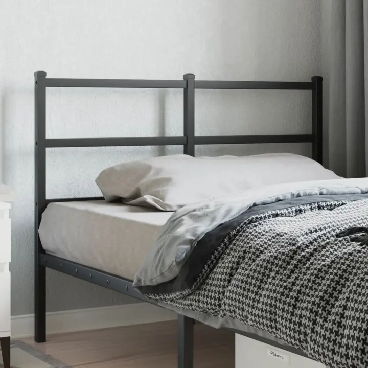 vidaXL Cabecero de metal negro 120 cm - 1