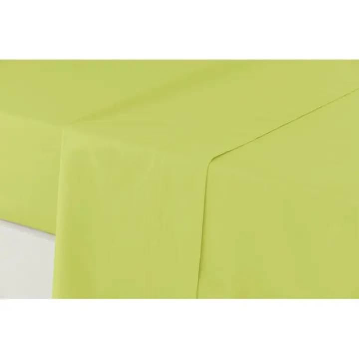 Manterol - Sábana encimera de algodón percal 200 hilos verde claro. Sábanas lisas de tejido natural para todas las estaciones, transpirables, duraderas y de fácil planchado. - 1