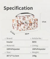 Bolsa De Diaper INSULAR Para Bebé Niño Y Niña Impermeable Y Multifuncional Con Estampado Cartoon Accesorio Para Carrito De Compras - details 8