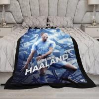 Manta De Terciopelo Coral Erling Haaland Para Verano Alfombra De Cama Personalizada Para Adultos Estilo Clásico Antipelusa Portátil Uso Versátil - details 7