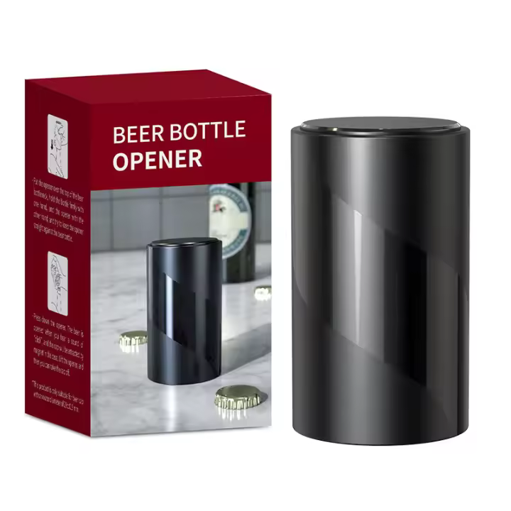 ABRIGUER DE BOTTLE AUTOMÁTICO POP-UP ABRE-CORKScrew DE Cerveza Y Soda APERTURA AL APLASTAR Adecuado Para Fiestas Y Uso Doméstico Accesorio De Cocina Portátil - 1