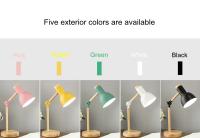 Lámpara De Mesa De Madera Creativa LED E27 Luz De Escritorio Protección Ocular Para Lectura Y Dormitorio Iluminación De Hogar - details 0