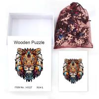 Rompecabezas De Madera 3D De Animal Tigre Rey Para Adultos Hombres Y Mujeres Decoración Personalizada Para El Hogar Alivio Del Estrés Entretenimiento Interactivo Festivo - details 5