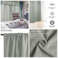 Cortinas De Lino Algodón Transparentes Para Dormitorio Y Sala De Estar Con Bolsa De Roda Filtración De Luz Estilo Europeo - details 7