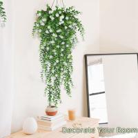 Vine De Hojas De Eucalipto Artificial De 30 Pulgadas Para Decoración De Hogar Jardín Boda Y Decoración Exterior Accesorios De Plantas Falsas - details 3