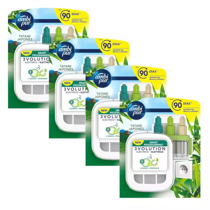 Ambi Pur | Tatami Japonés Difusor Y Fragancia Para Ambientador Eléctrico 21ml, Para Eliminar Olores 4x21ML - 1