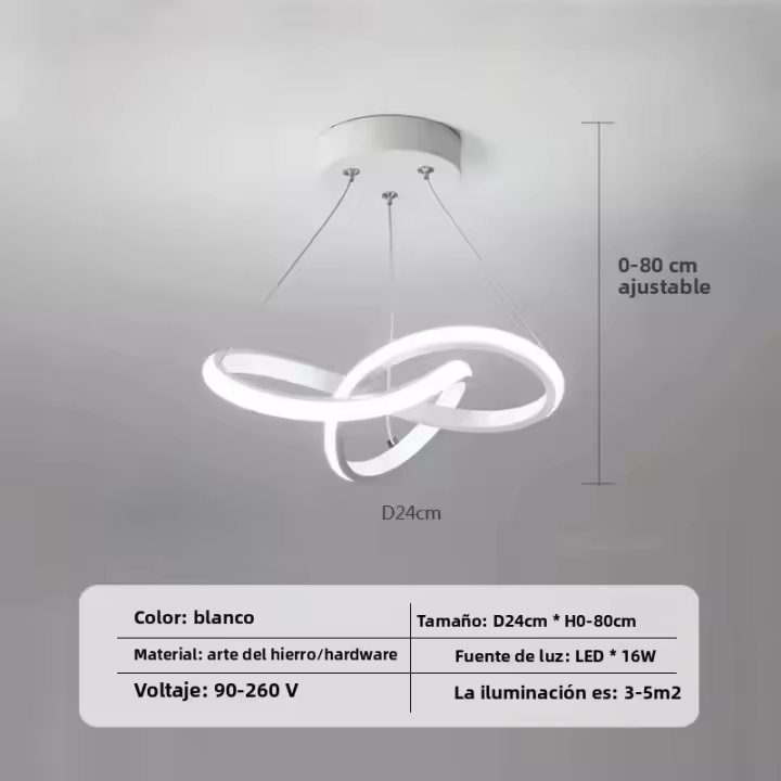 Lámpara Colgante LED Nórdica Para Comedor Pasillo Dormitorio Y Sala De Estar Iluminación Sencilla Creativa Y Personalizada - 1