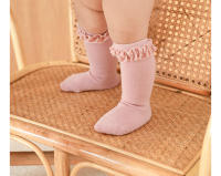 Calcetines De Encaje Para Bebés Y Niñas Infantiles Algodón Suave De Color Sólido Con Flor Adecuados Para Navidad Talla Grande Para 0-3 Años - details 6