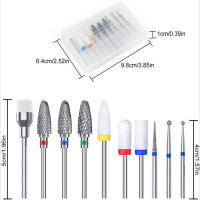 Juego De 10 Piezas De Cortadores De Uñas Para Manicura Cerámica Herramienta Para Eliminar Gel Y Esmalte Compatible Con Taladro - details 2