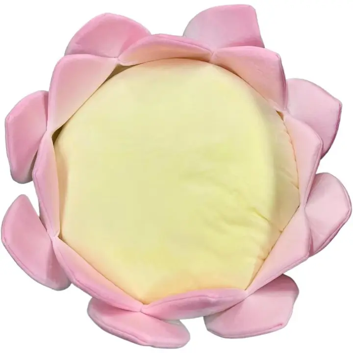 Cojín con forma de flor de loto, cojín de suelo para decoración del hogar, cojín suave y desmontable para sala de estar, coche, fiesta, 62 cm - 1
