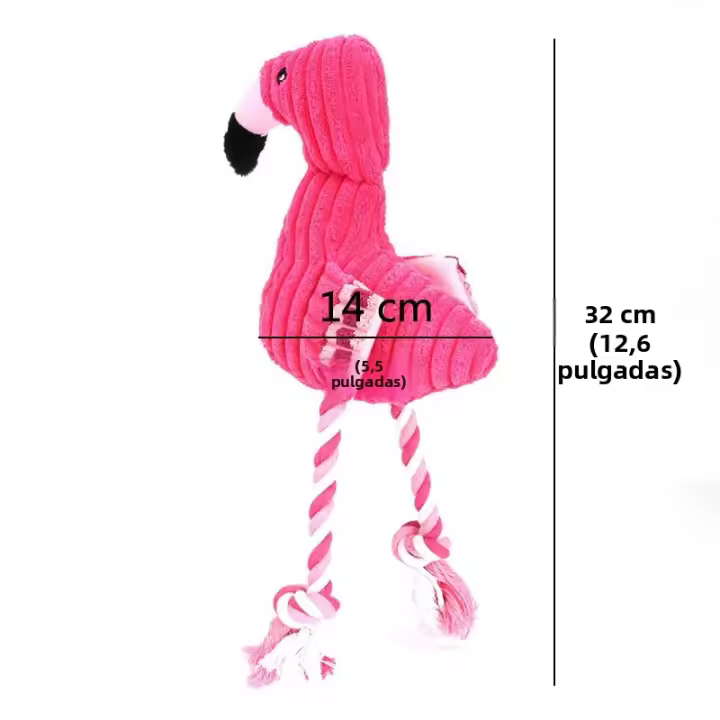 Juguete De Masticar Para Perros Pequeños En Peluche De Flamenco Sonido Squeaky Interactivo Para Chihuahua Yorkshire Bulldog Pug Corgi - 1