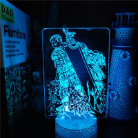 Lámpara LED 3D De Acrílico Berserk Guts Ilusión Anime Luz Nocturna Colorida USB Para Decoración De Habitación Infantil Regalos De Manga - details 18