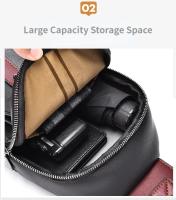 Bolsa De Hombro Para Hombre En Cuero Multi-funcional Deportiva Impermeable Para Correr Y Entrenar Bolsa Mensajera De Viaje Cruzable - details 9