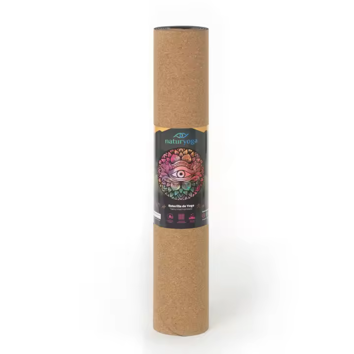 Naturyoga l Esterilla de Yoga Premium de Corcho Sand Karmandala l Corcho Natural l Antibacteriana l Antideslizante - 1