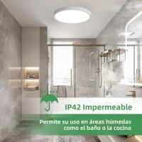Lámpara De Techo Moderna LED Para Pasillo Baño Dormitorio Material ABS Y Acero Iluminación Diaria Fuente De Luz AC 220V 27CM 37CM Impermeable - details 4