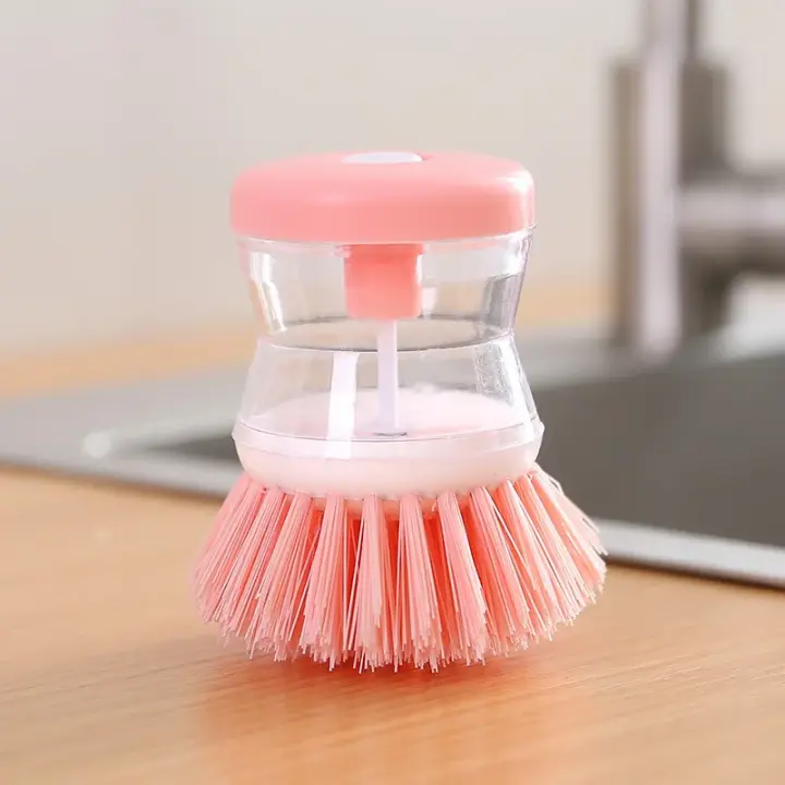 Cepillo De Limpieza Para Cocina Con Dispensador De Jabón Para Utensilios De Cocina Accesorios De Limpieza Del Hogar Material Plástico - 1
