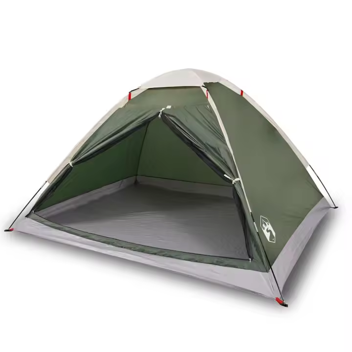 vidaXL Tienda de campaña iglú para 4 personas impermeable verde - 1