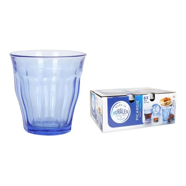 Set de Vasos Duralex 1027BB06/6 Azul Cristal 250 ml (6 Unidades) - 1