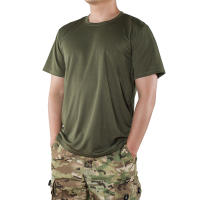 Camiseta Táctica Para Hombre MEGER Quick Dry Camiseta De Gimnasio Con Cuello Redondo Manga Corta Talla Grande Hasta 4XL Casual - details 6