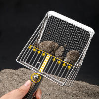 Shovel De Basura Para Gatos De Acero Inoxidable Con Mango De Madera Fácil De Lavar Resistente Al Rusticidad Herramienta De Limpieza Del Lodo Para Gatos Apto Para Gatitos - details 0