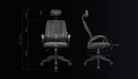 Mars Gaming MGC-ERGOB, Silla Gaming Ergonómica, Asiento y Respaldo de Malla Transpirable, Reposacabezas Regulable, Altura Ajustable entre 110.5 y 120.5cm, Sistema de Balanceo de 3° a 18°, Silla de Escritorio Negra o Gris - details 2