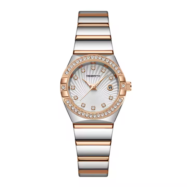 Reloj De Lujo Para Mujer Resistente Al Agua Con Iluminación Luminosa Y Mostrador De Calendario Acero Inoxidable Reloj De Cuarzo De Alta Calidad - 1