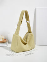 Bolso De Hombro De Cuero Suave Minimalista Para Trabajo Y Estudio Bolsa De Clase Para Mujeres Con Cierre De Cremallera - details 7