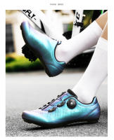 Zapatillas De Ciclismo Para Carretera Ultraligero Amarillo MTB Con Cierre Self-Locking Para Hombre Y Mujer Zapatos De Bicicleta SPD Planos Para Competición Y Entrenamiento - details 5