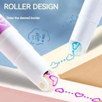 Set De 6 Marcadores Línea Curva Flor Forma De Rosca Punta Kawaii Coreano Suministros Escolares Y De Oficina Regalos - details 13