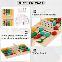 Juego De Memoria Para Niños Montessori Tablero De Rompecabezas Deslizante Juguete De Viaje Para Niños Y Niñas Colorido Desafío Cerebral - details 3