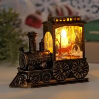 Lámpara De Noche De Tren Vintage Decoración Navideña LED Batería Potenciada Interior Festiva Decoración De Mesa Portátil - details 2