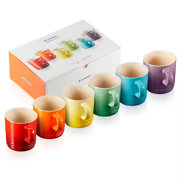 Set 6 tazas 200ml Arcoiris Le Creuset - 1