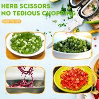 Tijeras De Cocina Multifuncionales De Acero Inoxidable Con 3/5 Capas Para Hierbas Herramientas Para Verduras Y Frutas - details 7