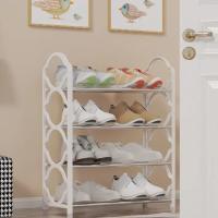 Económico Armario De Zapatos Con Cuatro Capas Para Casa Y Dormitorio Organizador De Zapatos Plástico Resistente Al Polvo Y Líquidos Tamaño Compacto Con Borde Redondo - details 2