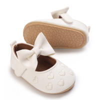 Zapatos De Princesa Para Bebé Niña En Lace Blanca Mocasines Con Lazo Y Borde Antideslizante De Goma Primera Calzado Para Caminar - details 37