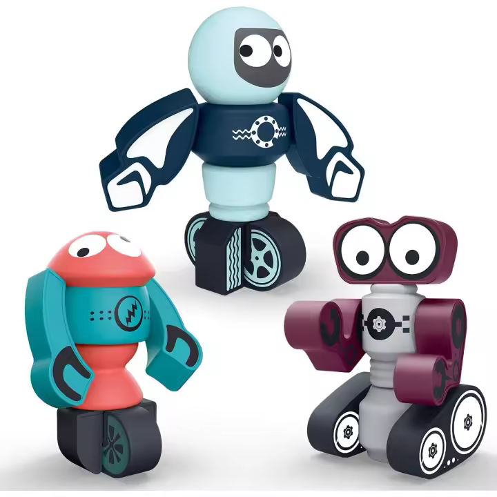 Robots magnéticos, juego de 35 bloques magnéticos para niños con Caja de almacenamiento, juego Educativo de robots apilables para niños y niños de 3 A 6 años - 1