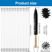 Kit De Cepillo Para Limpieza De Campana Extensible Con 18 Pies Y Mango De Madera Herramienta De Limpieza De Conductos Para Lavavajillas Y Secadora - details 0