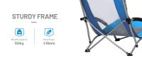 Silla Plegable de Playa Portátil Bajo Silla de Camping Espalda Alta en Malla Ultraligero con Bolsa de Transporte - details 1