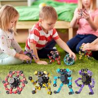 Fidget Spinners transformables 4 piezas para niños y adultos, juguetes sensoriales para el Alivio del estrés - details 1