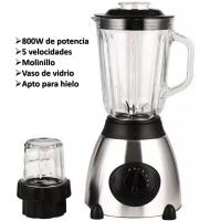 Licuadora 2 en 1 Lolek de Frutas y Verduras con Picadora y Moledora de Granos de Cafe y Legumbres - Vaso de Vidrio - 3 Velocidades - Molinillo de Cafe - Potencia de 400W - details 0