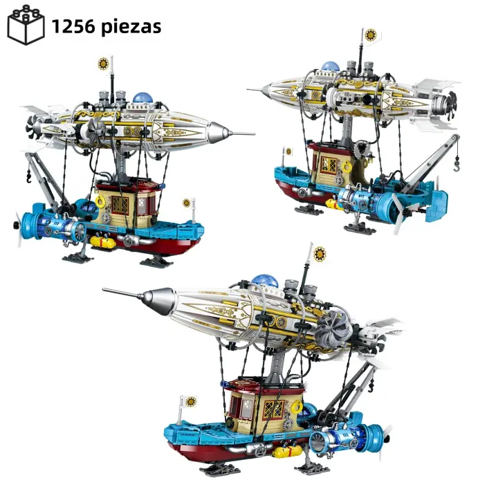 Kit De Construcción De Bloques Mecánicos Estilo Cyberpunk Clásico Para Barco Espacial Juguetes De Montaje Para Niños Regalo De Navidad - 1