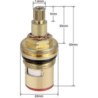 2 Unidades de Disco de Cerámica, cartuchos de Cerámica, reemplazo universal para Grifo de Laton 20 muesca x 53mm reemplazo para Cocina, Baño - details 1